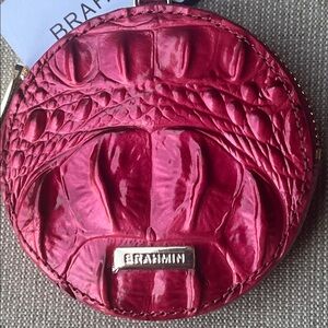 NWT Brahmin MERLOT OMBRE MELBOURNE Circle Coin Wallet